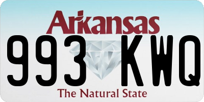 AR license plate 993KWQ