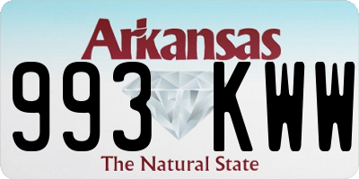 AR license plate 993KWW