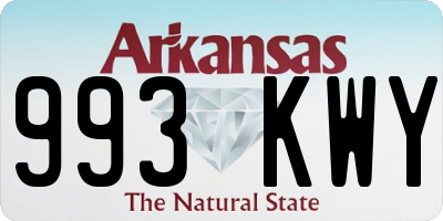 AR license plate 993KWY