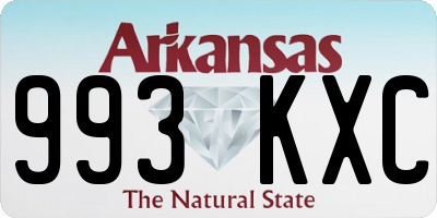 AR license plate 993KXC