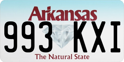 AR license plate 993KXI