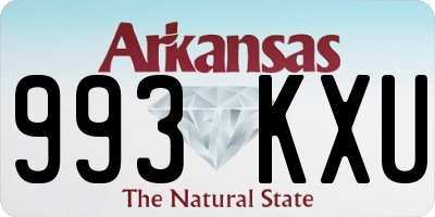 AR license plate 993KXU