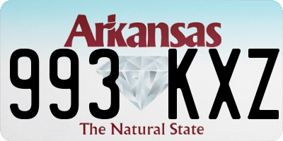 AR license plate 993KXZ