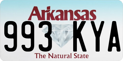 AR license plate 993KYA