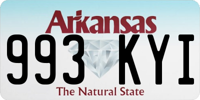 AR license plate 993KYI