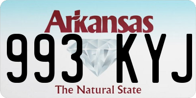 AR license plate 993KYJ