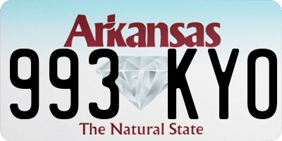 AR license plate 993KYO