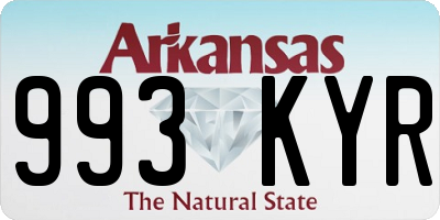 AR license plate 993KYR