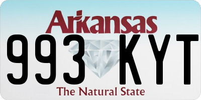 AR license plate 993KYT