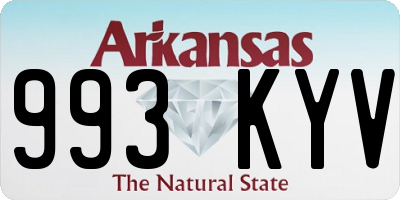 AR license plate 993KYV