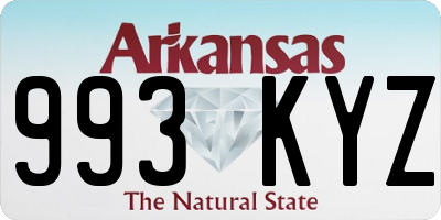 AR license plate 993KYZ