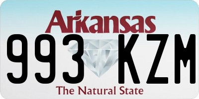 AR license plate 993KZM
