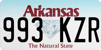 AR license plate 993KZR