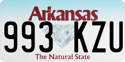 AR license plate 993KZU