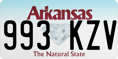 AR license plate 993KZV