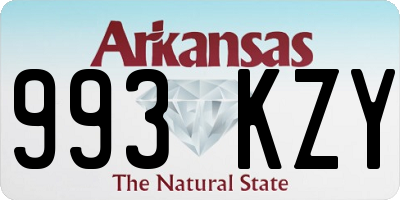 AR license plate 993KZY