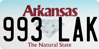 AR license plate 993LAK