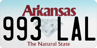 AR license plate 993LAL