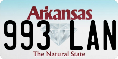 AR license plate 993LAN
