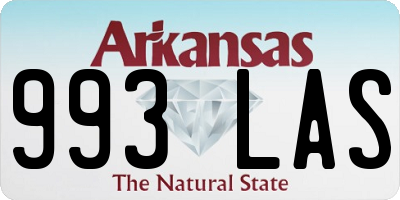 AR license plate 993LAS