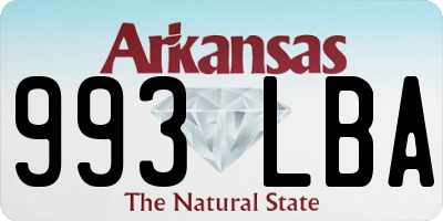 AR license plate 993LBA