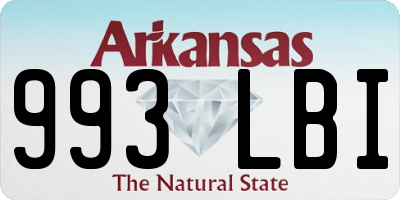 AR license plate 993LBI