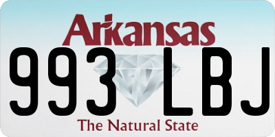 AR license plate 993LBJ