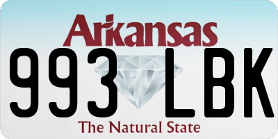 AR license plate 993LBK