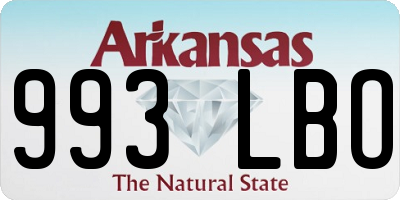 AR license plate 993LBO