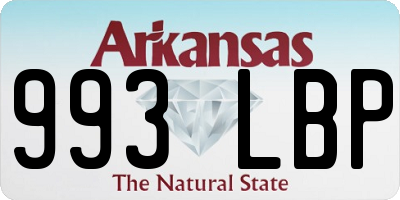 AR license plate 993LBP