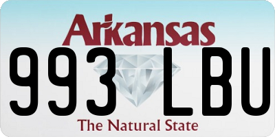 AR license plate 993LBU