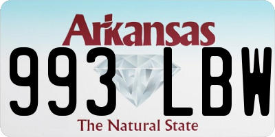 AR license plate 993LBW
