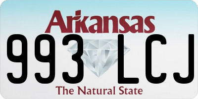 AR license plate 993LCJ