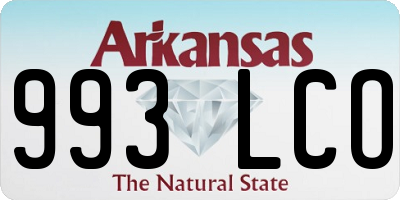 AR license plate 993LCO