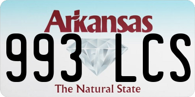 AR license plate 993LCS