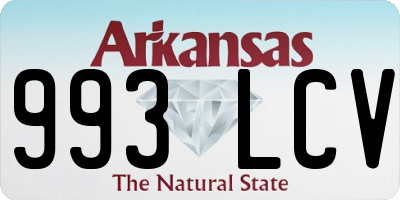 AR license plate 993LCV