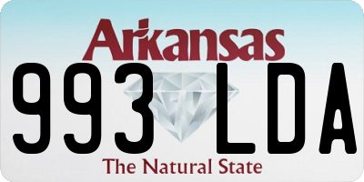 AR license plate 993LDA