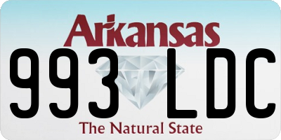 AR license plate 993LDC