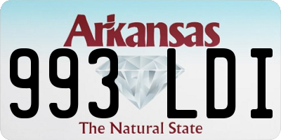 AR license plate 993LDI