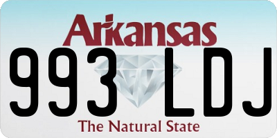 AR license plate 993LDJ