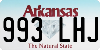 AR license plate 993LHJ
