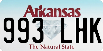 AR license plate 993LHK