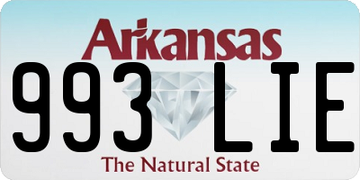AR license plate 993LIE
