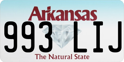 AR license plate 993LIJ