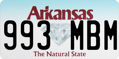AR license plate 993MBM