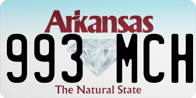 AR license plate 993MCH