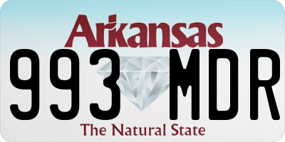 AR license plate 993MDR