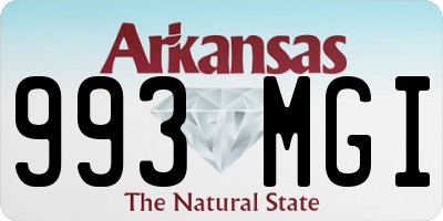 AR license plate 993MGI