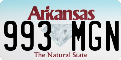AR license plate 993MGN
