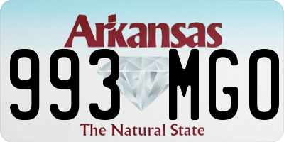 AR license plate 993MGO